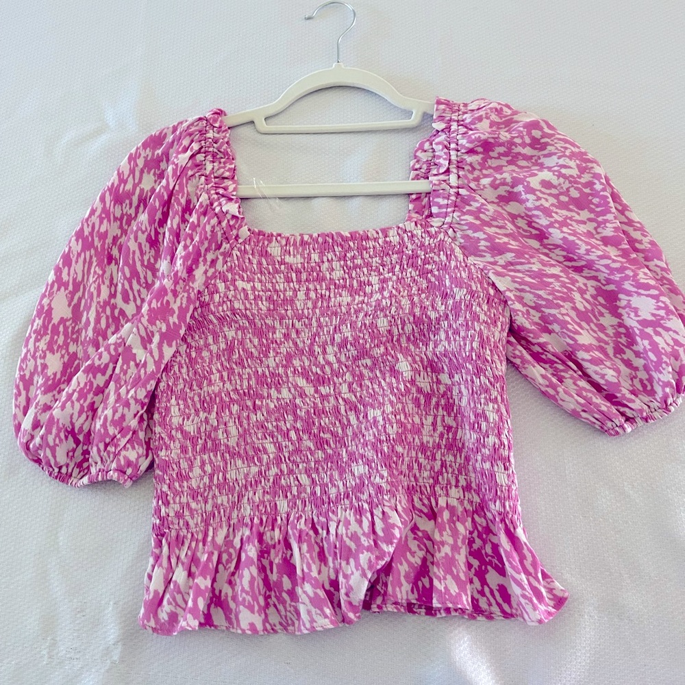 COPY - SPECKLED SMOCKED TOP